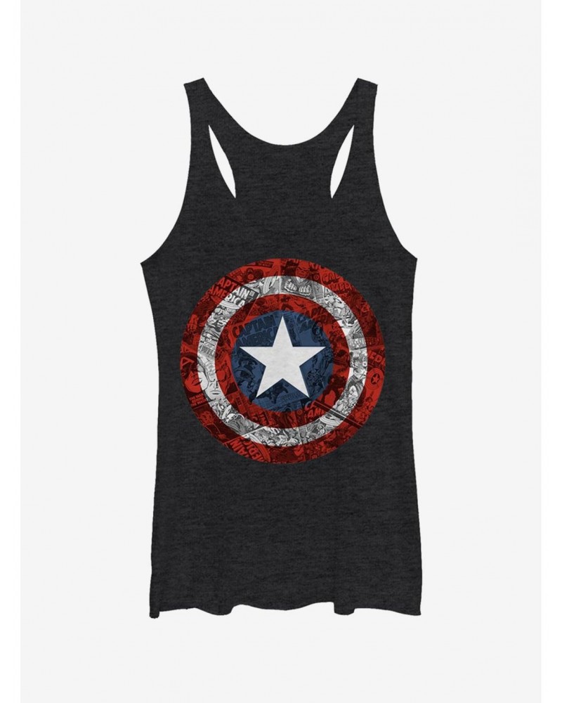 Marvel Captain America Comicbook Shield Girls Tank $8.50 Tanks