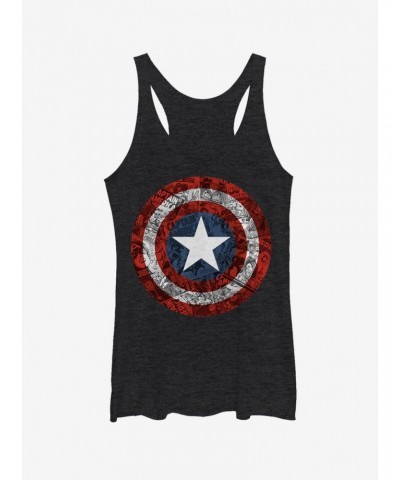 Marvel Captain America Comicbook Shield Girls Tank $8.50 Tanks