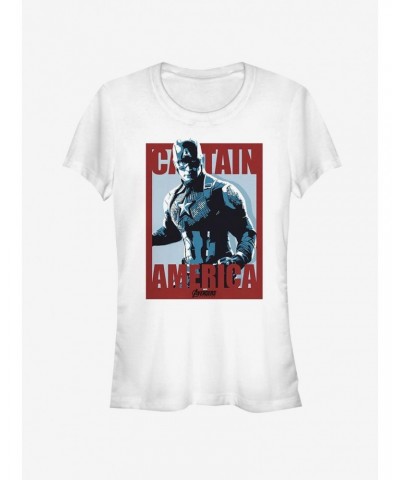 Marvel Avengers Endgame Captain America Poster Girls T-Shirt $7.97 T-Shirts