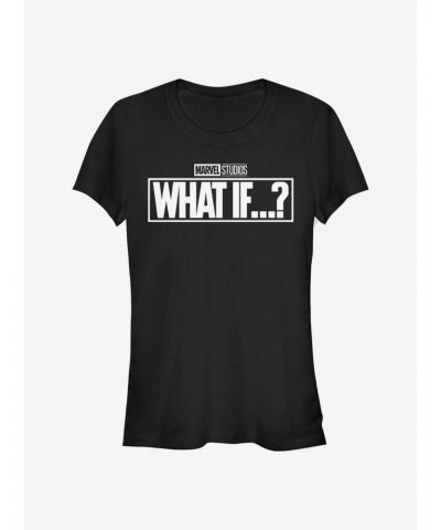 Marvel What If...? Black And White Girls T-Shirt $9.56 T-Shirts