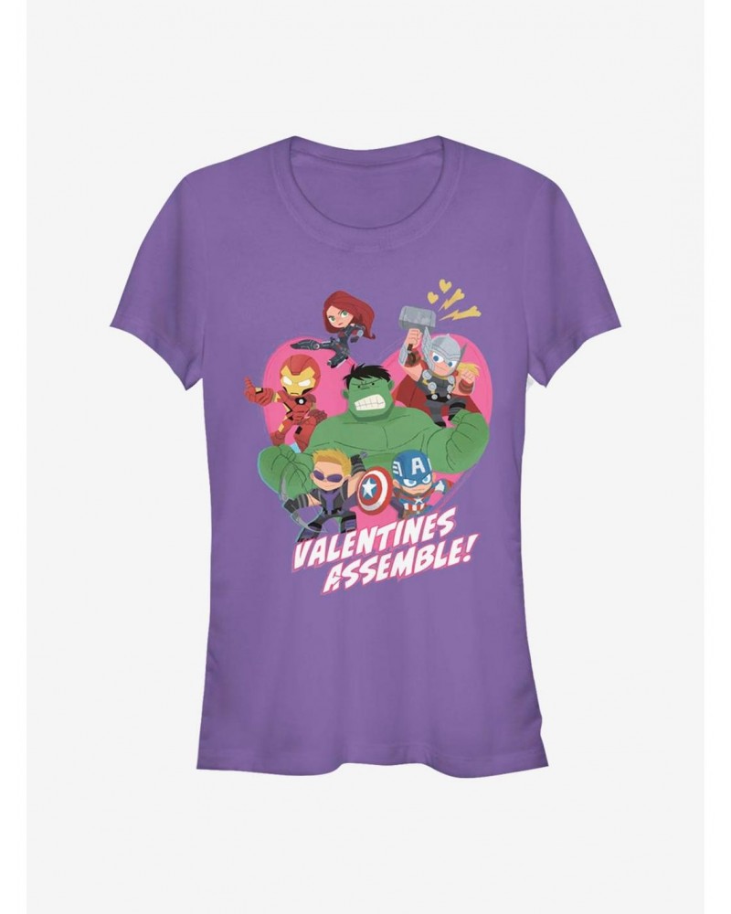 Marvel Avengers Valentines Assemble Girls T-Shirt $9.76 T-Shirts