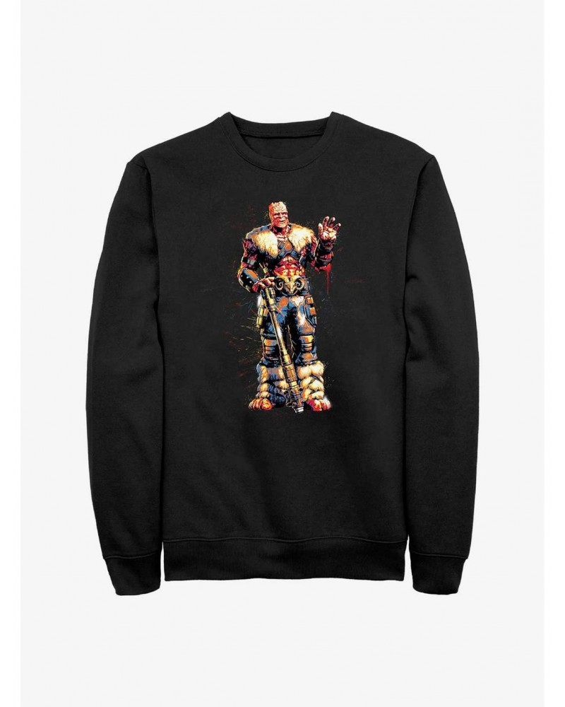 Marvel Thor: Love And Thunder Splatter Paint Sweatshirt $11.22 Sweatshirts