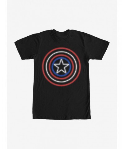 Marvel Captain America Shield Neon Light T-Shirt $7.65 T-Shirts