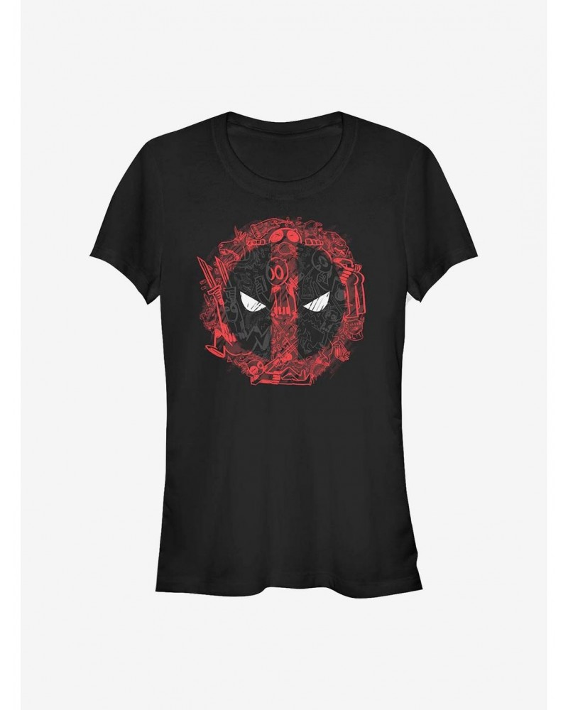 Marvel Deadpool Icons Girls T-Shirt $6.77 T-Shirts