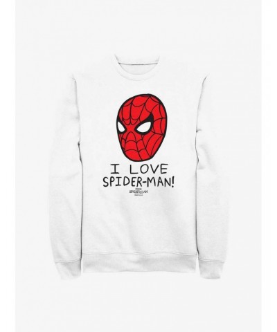 Marvel Spider-Man: No Way Home I Love Spider-Man Crew Sweatshirt $11.81 Sweatshirts