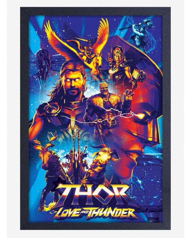 Marvel Thor Love And Thunder Cosmic Framed Wood Wall Art $11.21 Merchandises