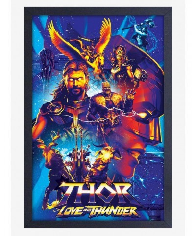 Marvel Thor Love And Thunder Cosmic Framed Wood Wall Art $11.21 Merchandises