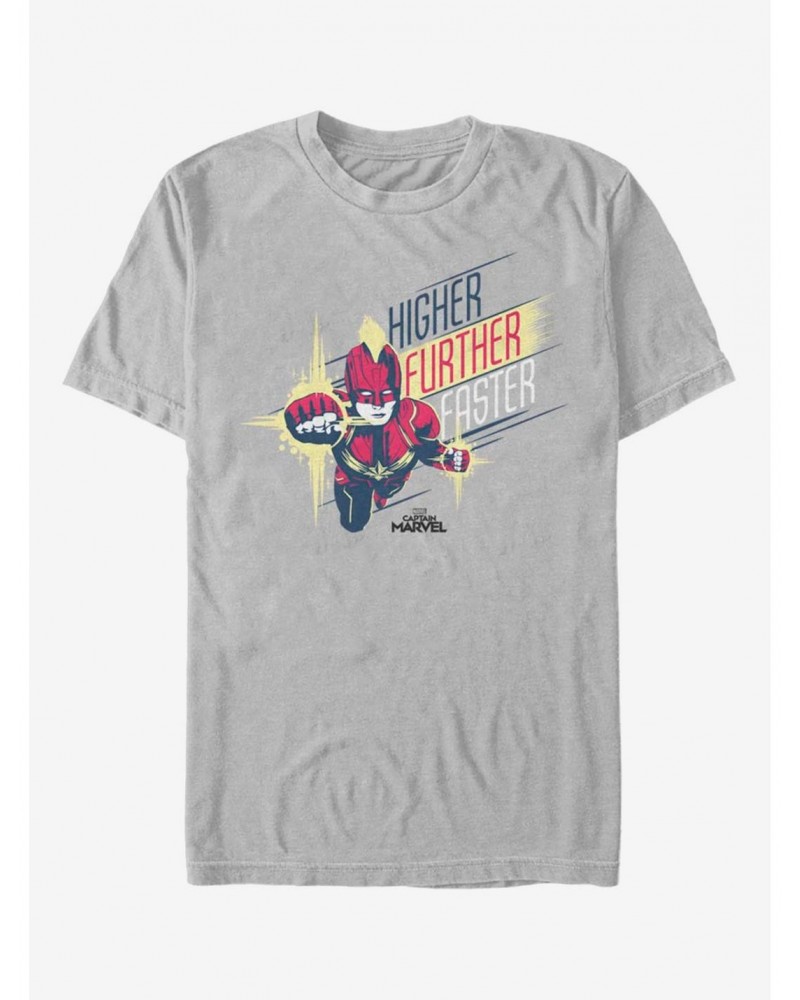 Marvel Captain Marvel Powerful Strike T-Shirt $8.03 T-Shirts