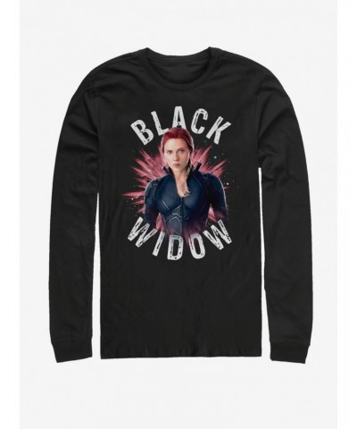 Marvel Avengers: Endgame Black Widow Burst Long-Sleeve T-Shirt $12.63 T-Shirts