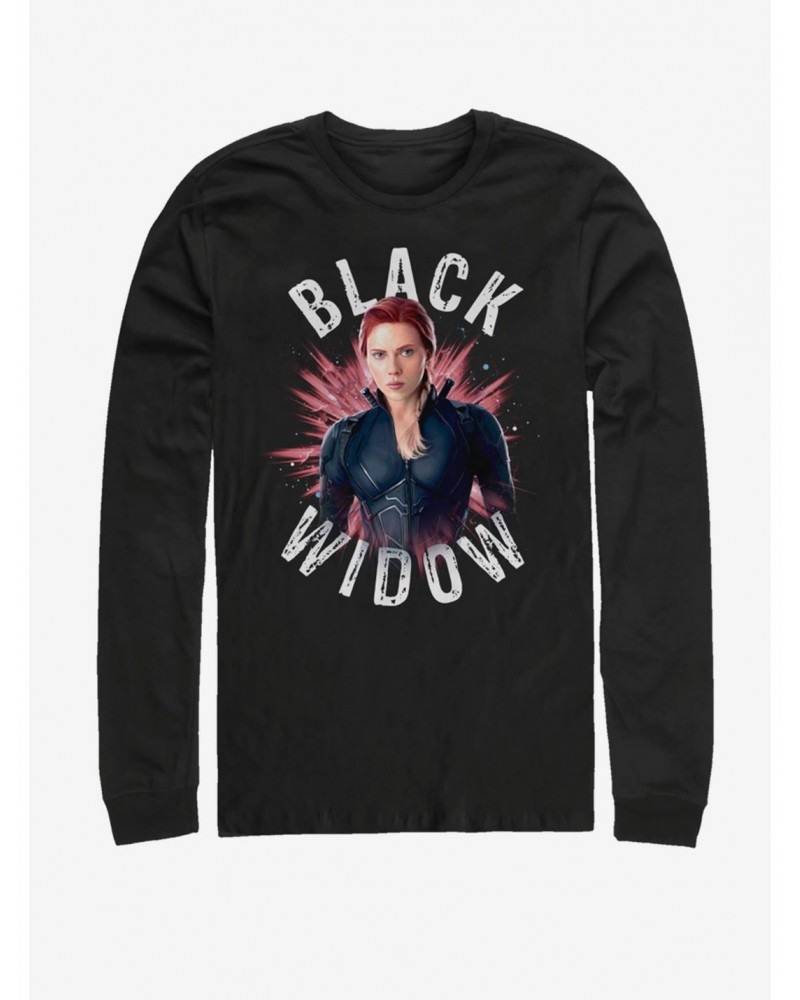 Marvel Avengers: Endgame Black Widow Burst Long-Sleeve T-Shirt $12.63 T-Shirts