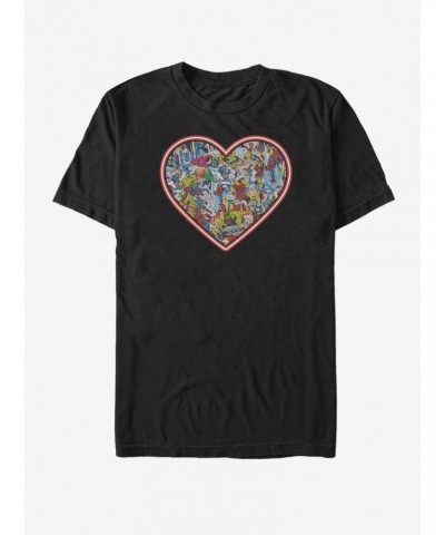 Marvel Avengers Comic Glow Heart T-Shirt $8.03 T-Shirts