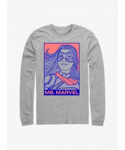 Marvel Ms. Marvel Pop Long-Sleeve T-Shirt $8.95 T-Shirts