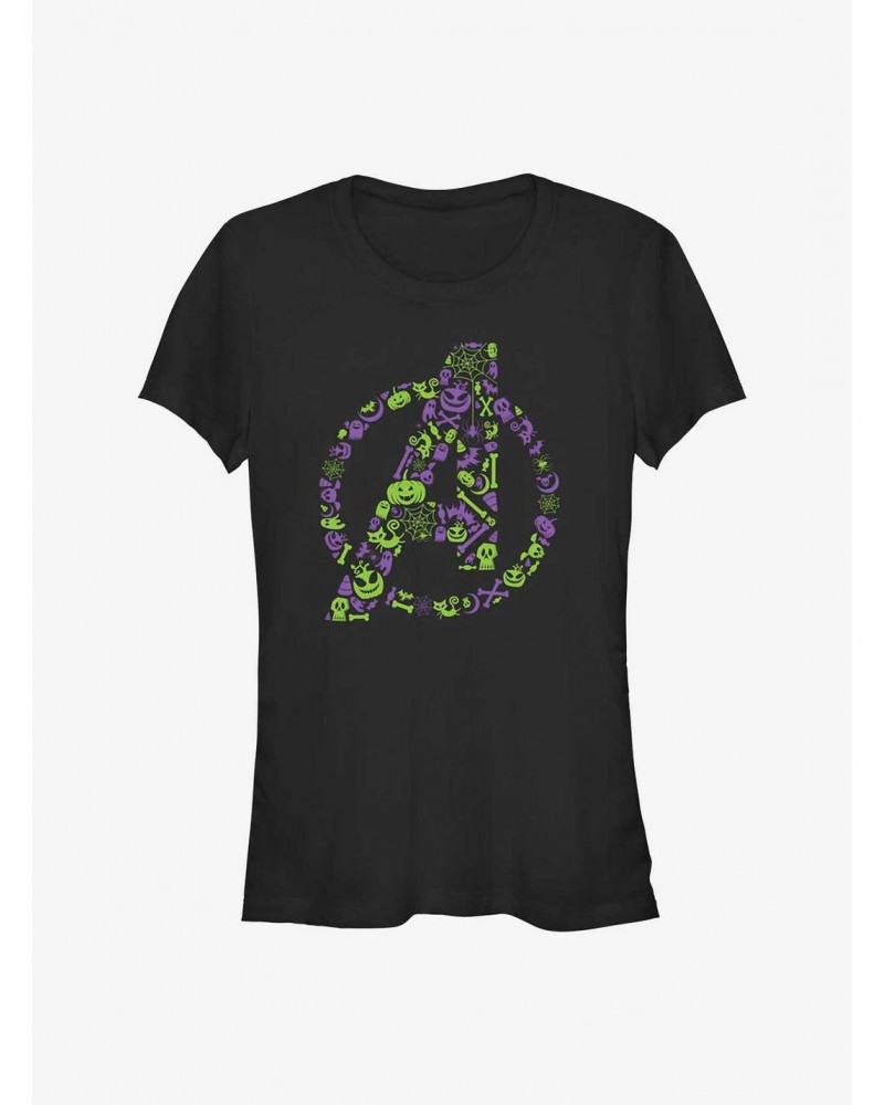 Marvel Avengers Spooky Logo Girls T-Shirt $8.37 T-Shirts