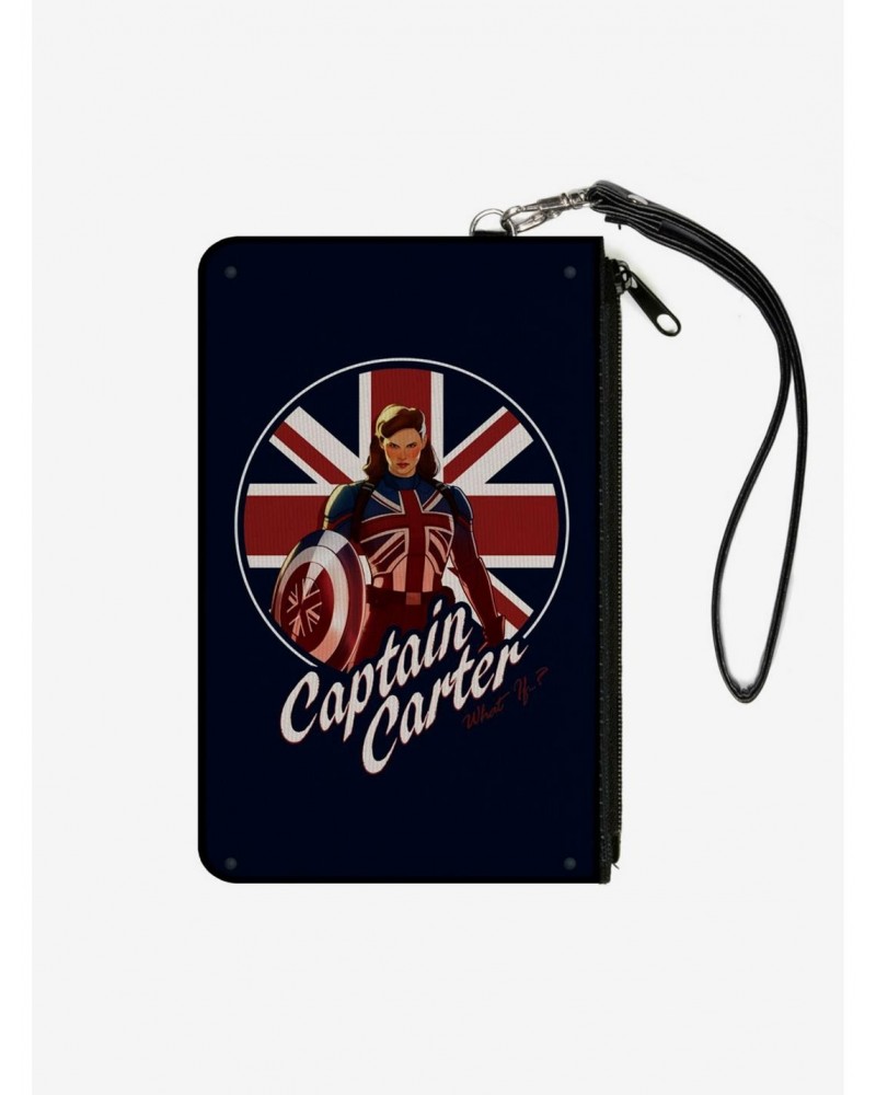 Marvel What If...? Captain Carter Union Jack Canvas Clutch Wallet $10.45 Wallets