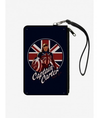 Marvel What If...? Captain Carter Union Jack Canvas Clutch Wallet $10.45 Wallets