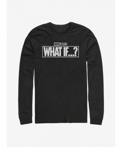 Marvel What If...? Black And White Long-Sleeve T-Shirt $8.42 T-Shirts