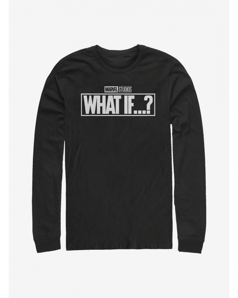 Marvel What If...? Black And White Long-Sleeve T-Shirt $8.42 T-Shirts