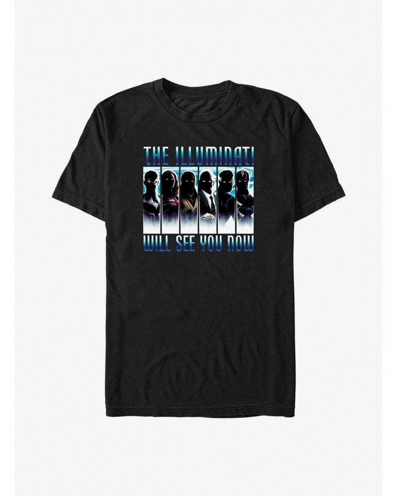 Marvel Doctor Strange In The Multiverse Of Madness Illuminati Panels T-Shirt $7.27 T-Shirts