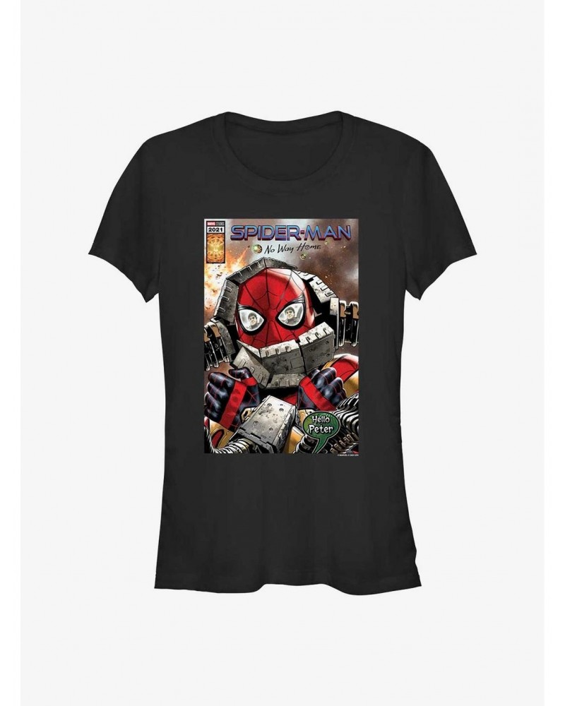 Marvel's Spider-Man Hello Peter Comic Cover Girl's T-Shirt $6.57 T-Shirts