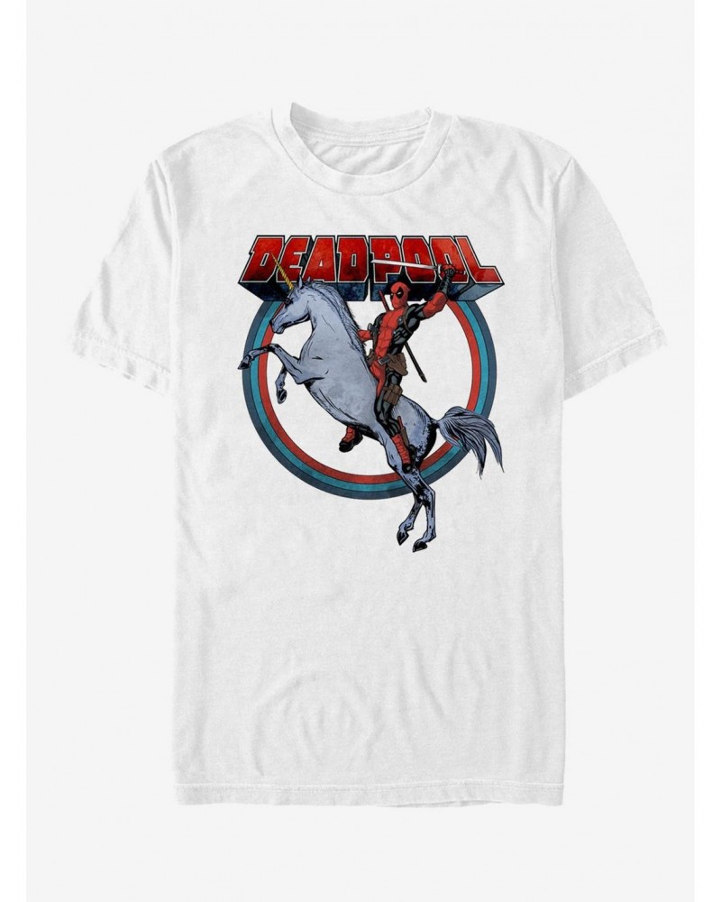 Marvel Deadpool On Unicorn T-Shirt $6.69 T-Shirts