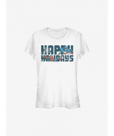 Marvel Avengers Happiest Of Holidays Girls T-Shirt $5.98 T-Shirts