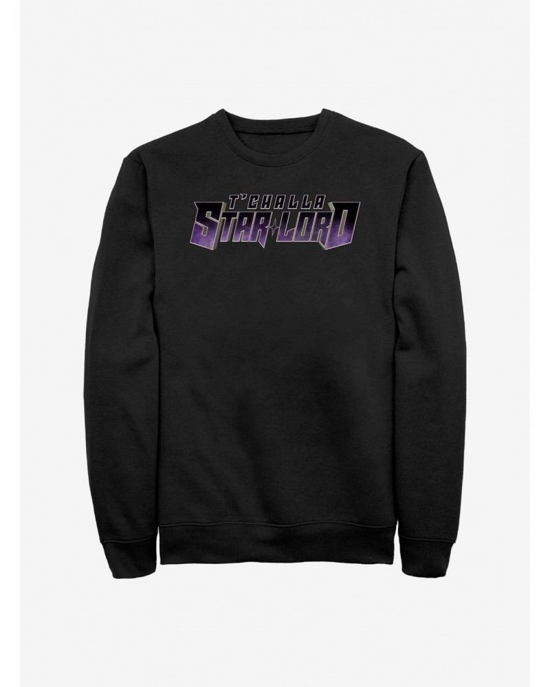 Marvel What If...? T'Challa Was Star-Lord Crew Sweatshirt $14.76 Sweatshirts