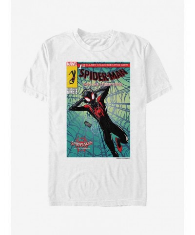 Marvel Spider-Man: Into The Spider-Verse Miles Comic Book Cover T-Shirt $7.27 T-Shirts