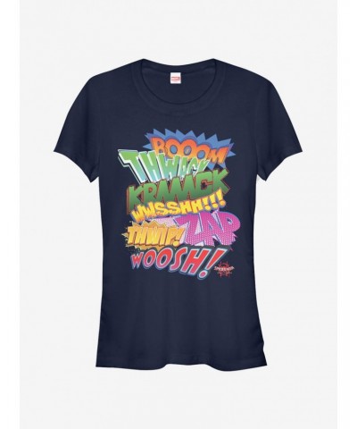 Marvel Spider-Man: Into The Spider-Verse Sound Effects Girls T-Shirt $6.57 T-Shirts