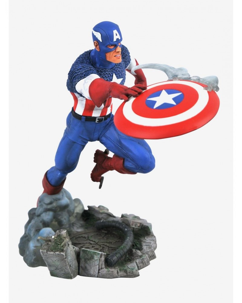 Diamond Select Marvel Gallery Dioramas Captain America Collectible Figure $23.45 Figures