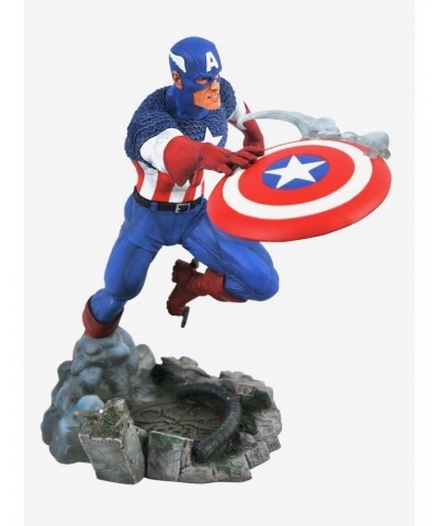 Diamond Select Marvel Gallery Dioramas Captain America Collectible Figure $23.45 Figures