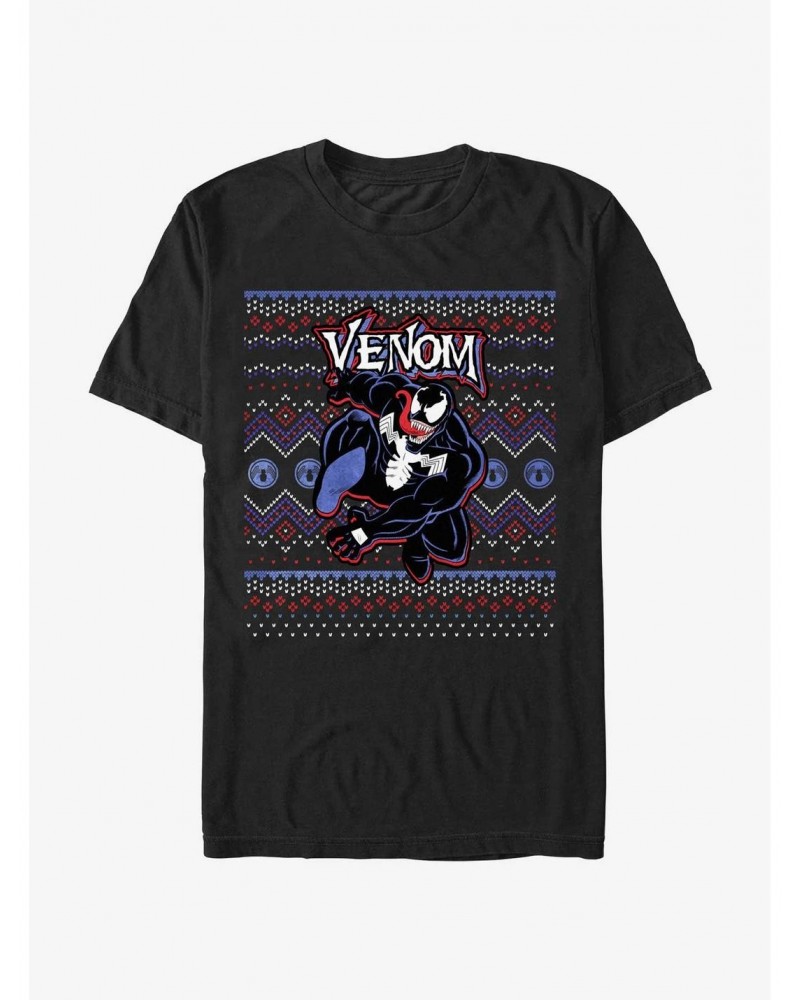 Marvel Venom Venomous Ugly Christmas T-Shirt $7.65 T-Shirts