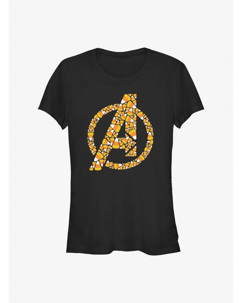 Marvel Avengers Candy Corn Logo Girls T-Shirt $5.98 T-Shirts