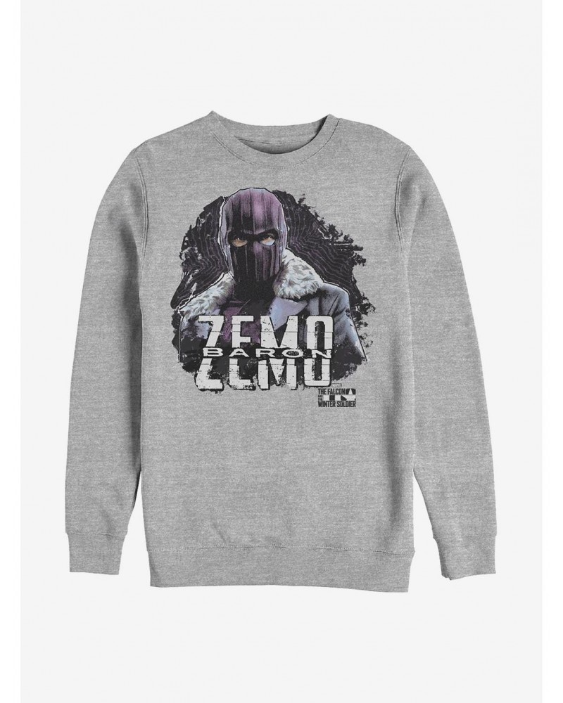 Marvel The Falcon And The Winter Soldier Underworldly Heir Baron Zemo Crew Sweatshirt $12.40 Sweatshirts