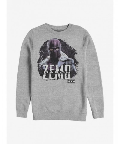 Marvel The Falcon And The Winter Soldier Underworldly Heir Baron Zemo Crew Sweatshirt $12.40 Sweatshirts