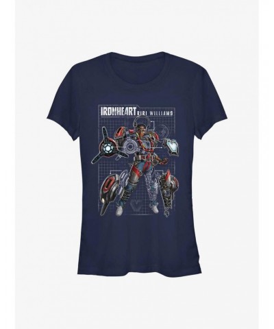 Marvel Black Panther: Wakanda Forever Ironheart Schematic Girls T-Shirt $9.56 T-Shirts