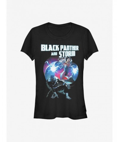 Marvel Black Panther Hero Couple Heart Girls T-Shirt $9.76 T-Shirts