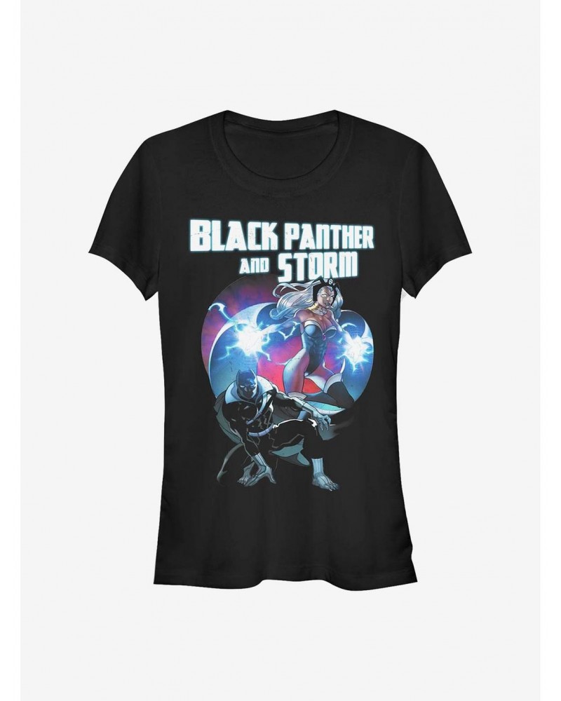 Marvel Black Panther Hero Couple Heart Girls T-Shirt $9.76 T-Shirts