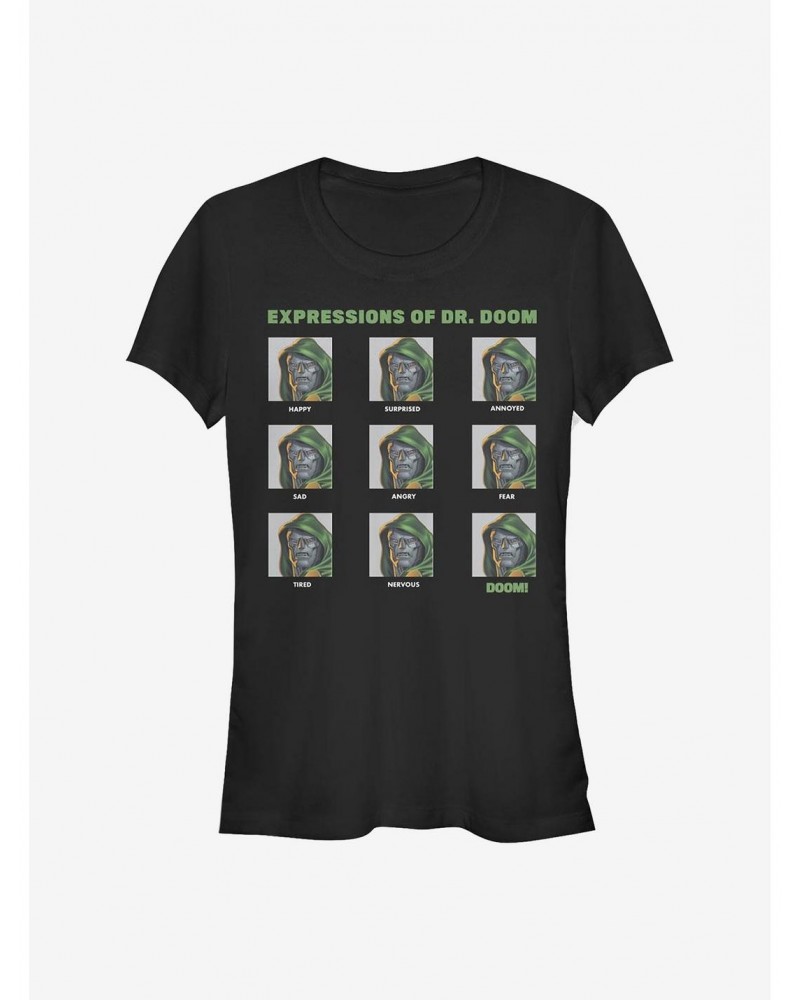 Marvel Fantastic Four Expressions Of Doom Girls T-Shirt $9.16 T-Shirts