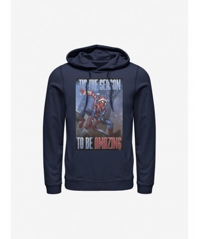 Marvel Spider-Man Amazing Spider-Man 'Tis The Season Hoodie $17.96 Hoodies