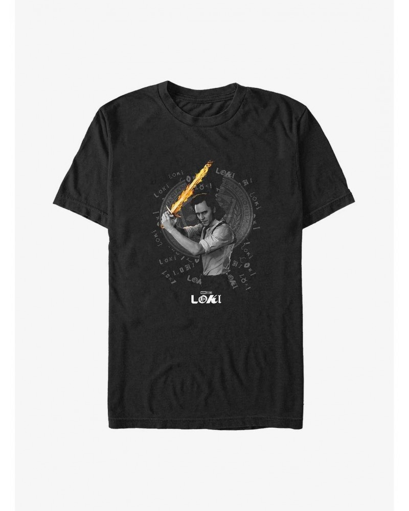 Marvel Loki Flaming Sword Big & Tall T-Shirt $10.76 T-Shirts