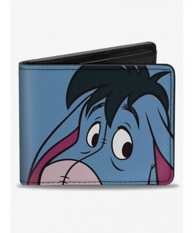 Disney Winnie The Pooh Eeyore Character Close Up Expression and Text Bifold Wallet $6.69 Wallets