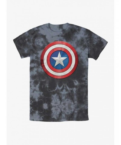 Marvel Captain America Shiny Shield Tie-Dye T-Shirt $7.67 T-Shirts