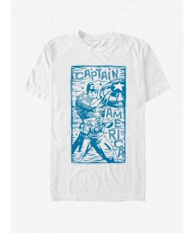 Marvel Captain America Stencil T-Shirt $6.88 T-Shirts