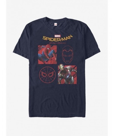 Marvel Spider-Man Homecoming Four Square T-Shirt $7.27 T-Shirts