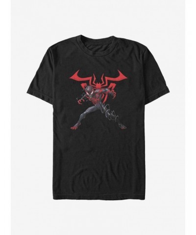 Marvel Spiderman Miles W Symbol T-Shirt $6.69 T-Shirts