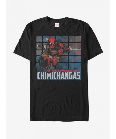 Marvel Deadpool Someone Say Chimichangas T-Shirt $5.74 T-Shirts