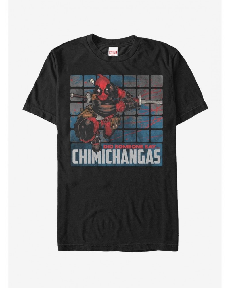 Marvel Deadpool Someone Say Chimichangas T-Shirt $5.74 T-Shirts