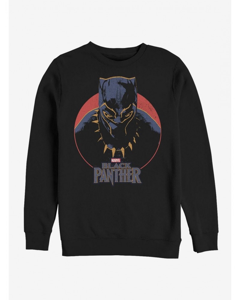 Marvel Black Panther 2018 Retro Circle Sweatshirt $13.28 Sweatshirts