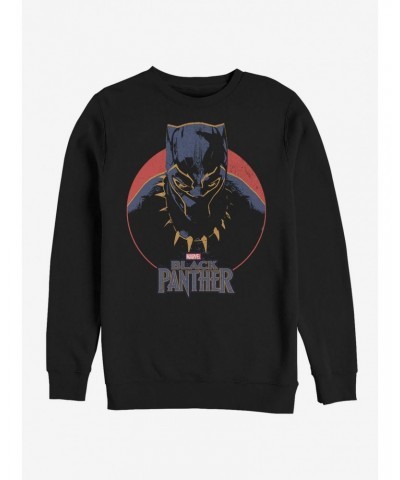 Marvel Black Panther 2018 Retro Circle Sweatshirt $13.28 Sweatshirts