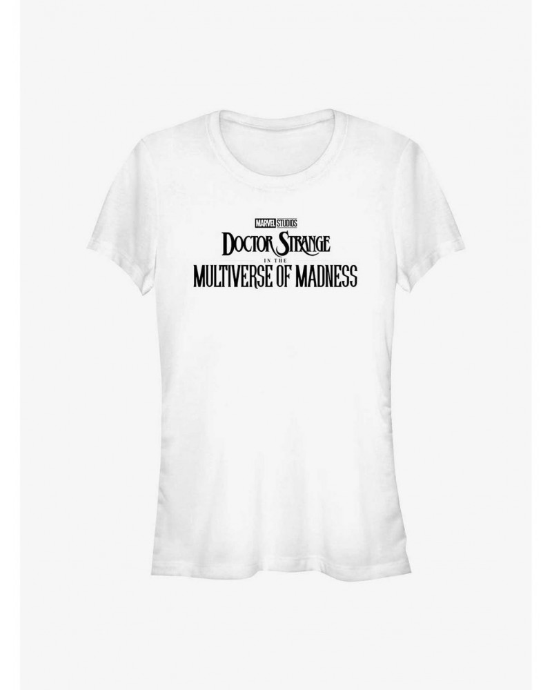 Marvel Doctor Strange In The Multiverse Of Madness Movie Logo Girls T-Shirt $6.57 T-Shirts